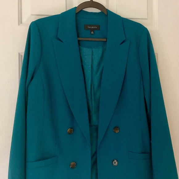 Talbots No Close Blazer - Teal - Picture 1 of 13